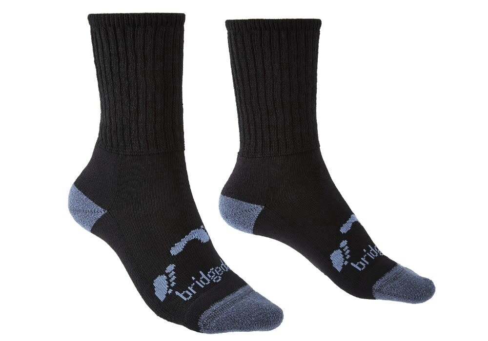 Bridgedale Hike All Season Junior Merino Comfort Sock, Size: UK 1-3, Colour: Shade Black