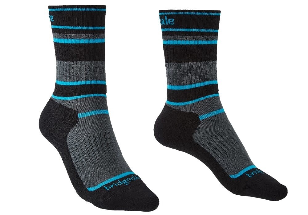 Bridgedale Hike All Season Junior Merino Performance Sock, Size: Youth UK 1-3, Color: Grey/Black