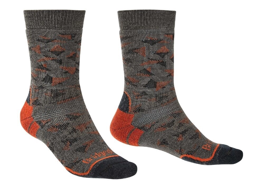 Bridgedale Hike Midweight Merino Endurance Boot Sock, Size: L UK 9-11.5, Color: Brown/Orange