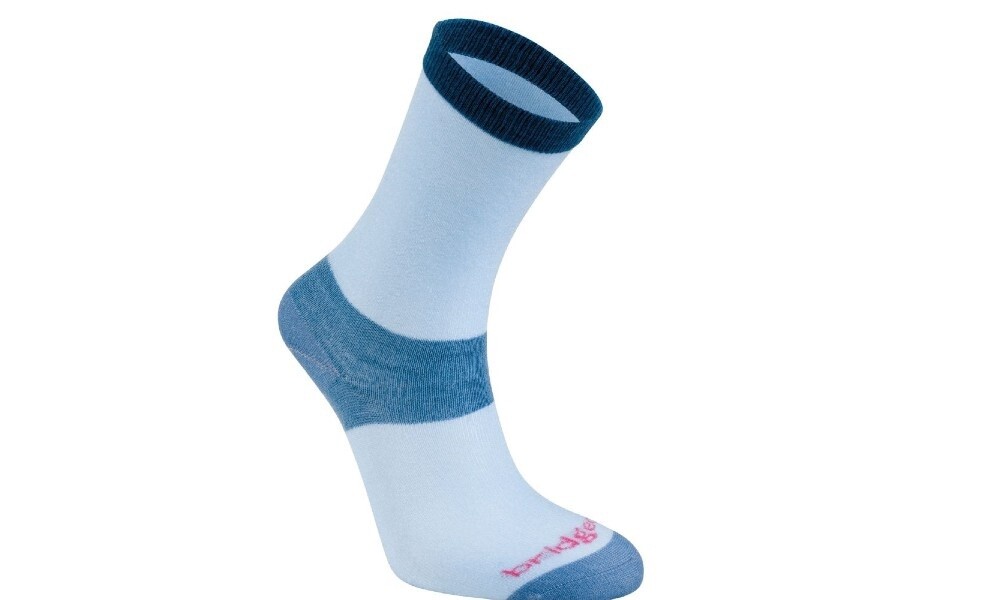 Bridgedale Womens Coolmax Liner Socks 2pk Blue S 3-4.5