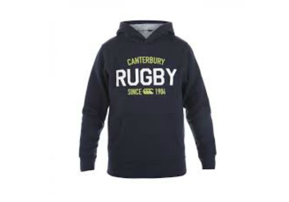 Canterbury E753011 Rugby Logo Hoody, Size: 6 Years, Color: Navy