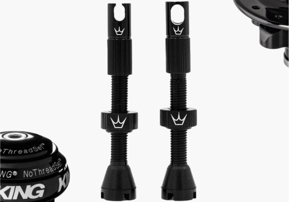 Peaty&#39;s x Chris King Tubeless Valves MK2, Colour: Black, Size: 42mm