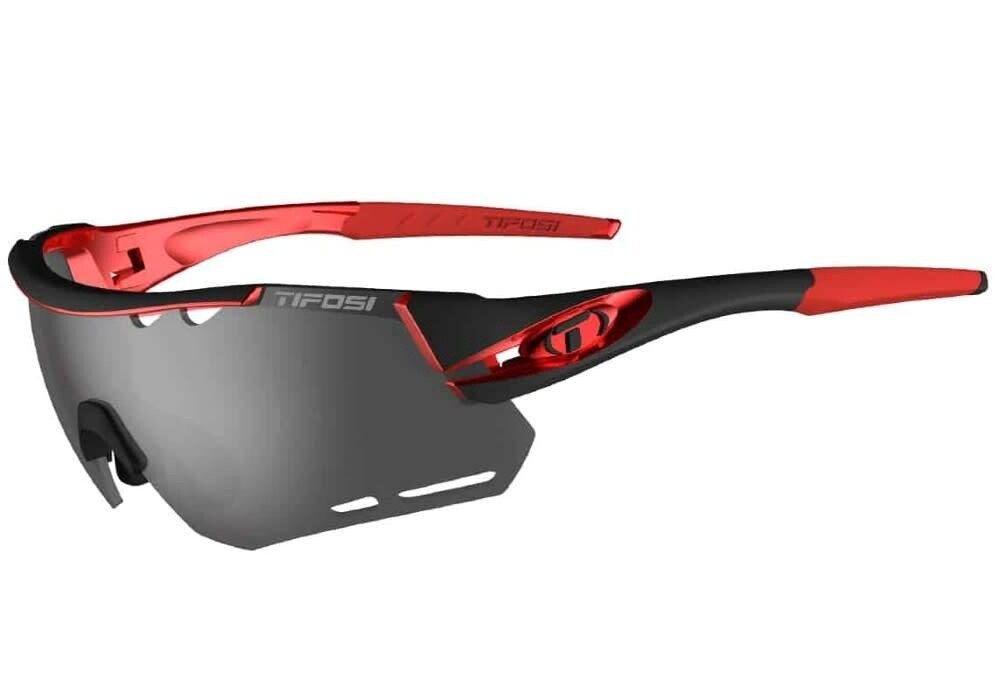 Tifosi Alliant Interchangeable Glasses, Color: Black/Red