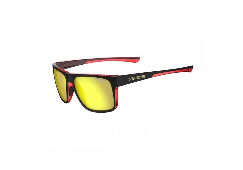 Tifosi Swick Single Lens Glasses, Color: Crimson/Raven/Smoke Yellow