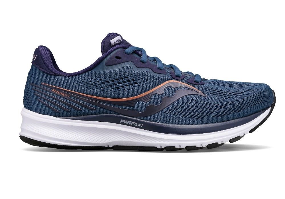 Saucony Women&#39;s Ride 14, Colour: Midnight/Copper Marine, Size: UK 8/EU 42