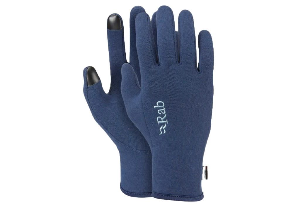 Rab Women&#39;s Power Stretch Contact Glove, Color: Deep Ink, Size: M