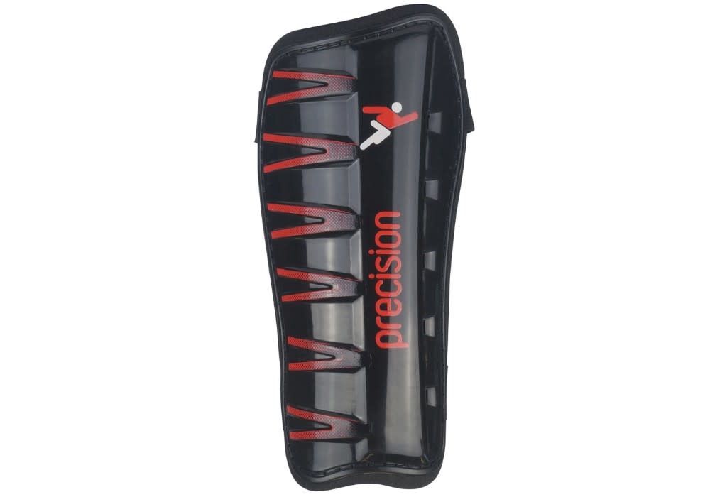 Precision League Slip-In Shin Guard, Colour: Black/Red, Size: L