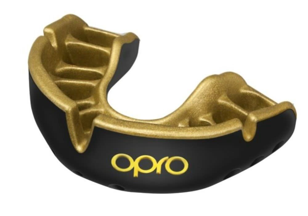 Opro Gold Mouthguard, Colour: Black/Gold
