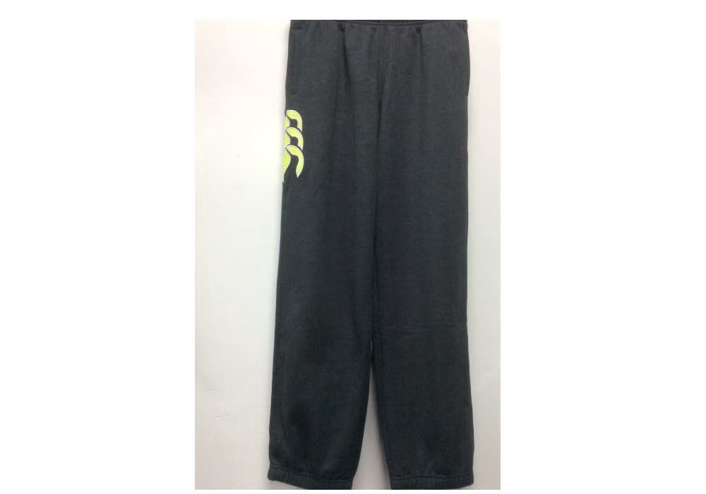 E712748 Fleece Cuffed Pant, Color: Black Marl/Yellow, Size: 14 Years