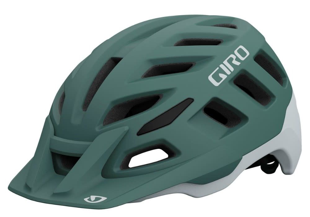 Giro Radix Women&#39;s MTB Helmet, Colour: Matte Grey/Green, Size: M 55-59cm