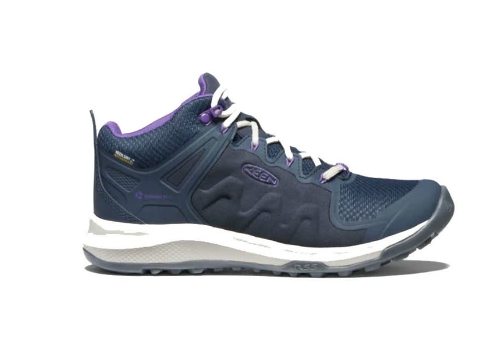 Keen Women&#39;s Explore Mid Waterproof Boot, Colour: Blue Nights/Silver Birch, Size: UK 4/EU 37
