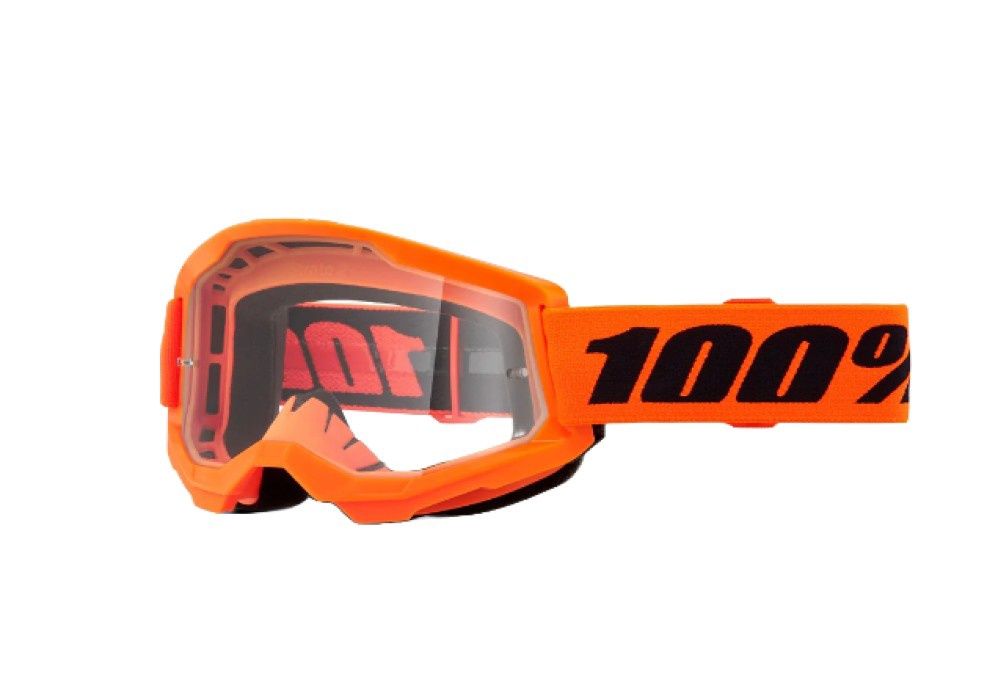 100% Strata 2 Goggle Clear Lens, Colour: Orange