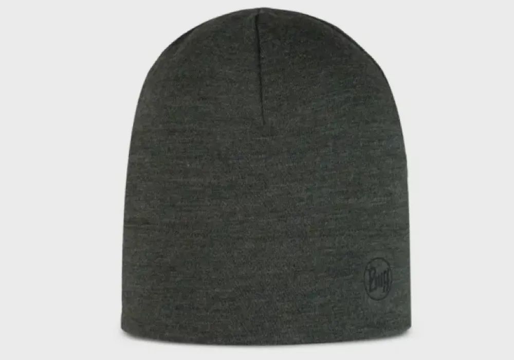 Buff Merino Midweight Beanie Solid Bark