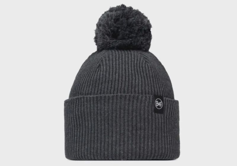 Buff Knitted Beanie Renvi Pom-Pom
