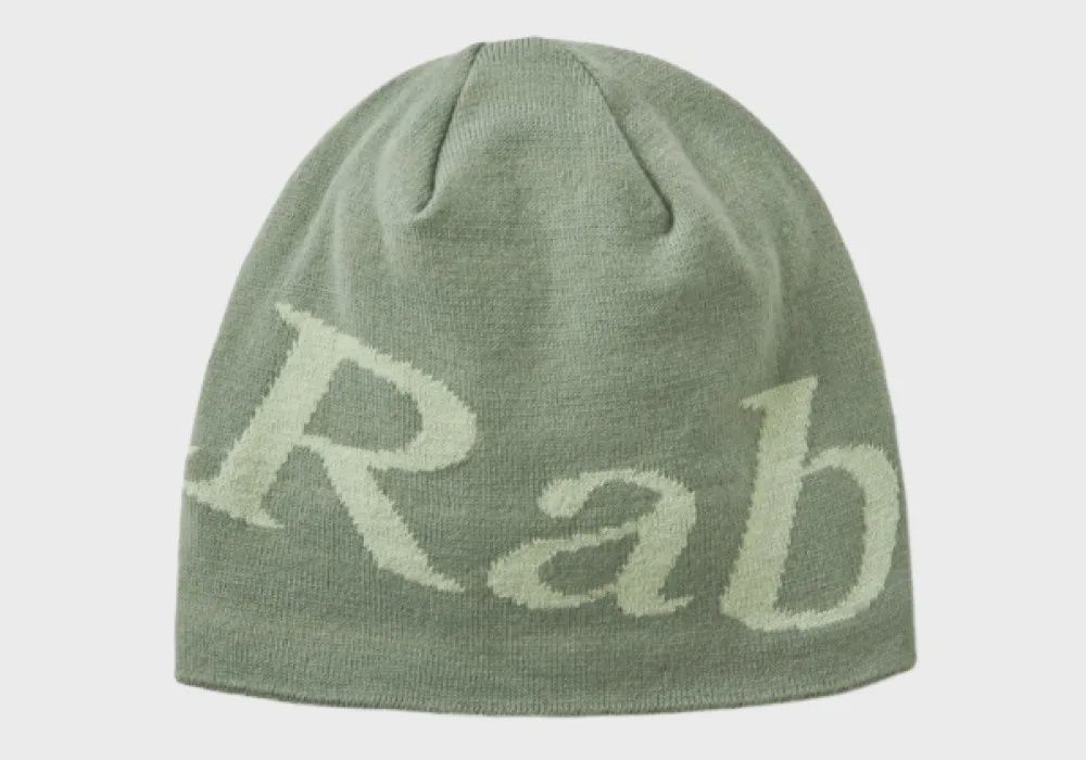 Rab Logo Beanie, Colour: Dark Fig Green/Fig Green