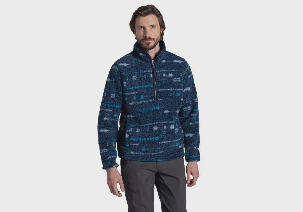 Craghoppers National Trust Rawthey Half-Zip, Colour: Blue Navy Print, Size: M