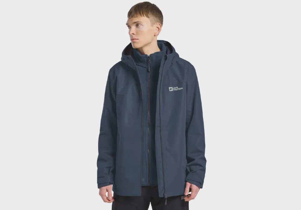 Jack Wolfskin Taubenberg 3 in 1 Jacket, Colour: Midnight Sky, Size: M