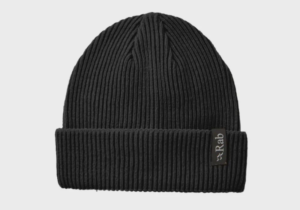 Rab Perimeter Rolled Beanie, Colour: Black