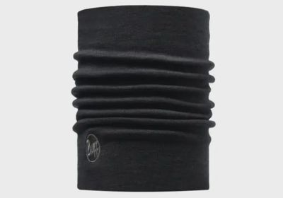 Buff Merino Heavyweight Neck Warmer Solid Black