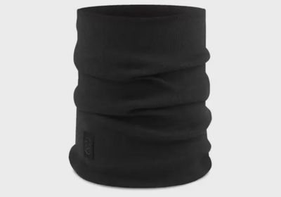 Buff Merino Heavyweight Neck Warmer Solid Black