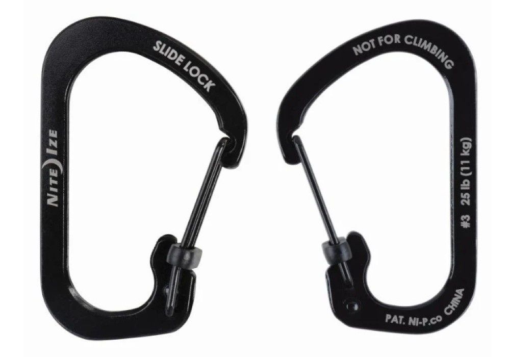 Nite Ize SlideLock Carabiner #3, Colour: Black