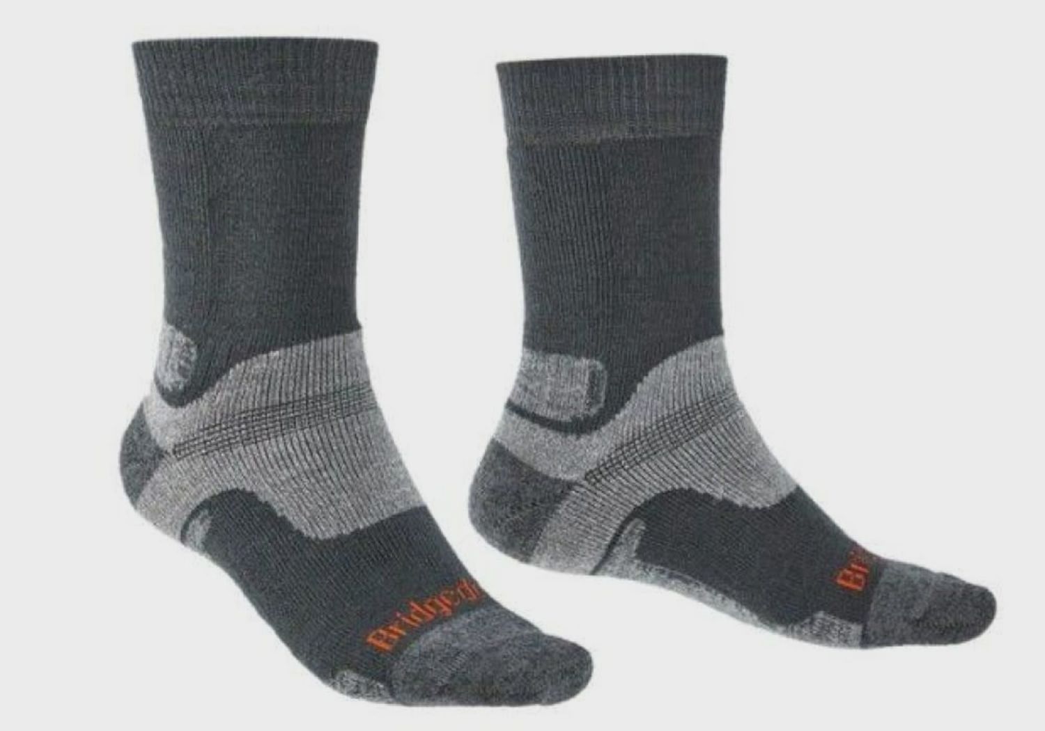 Bridgedale Hike Midweight Merino Performance Boot Sock, Colour: Gunmetal, Size: L UK 9-11.5