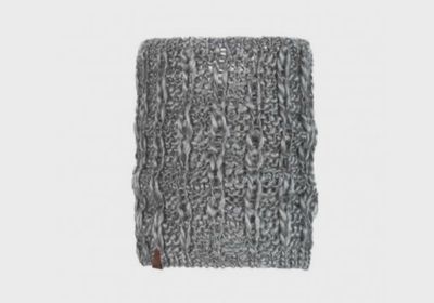 Buff Knitted &amp; Polar Neckwarmer Liv Pebble Grey