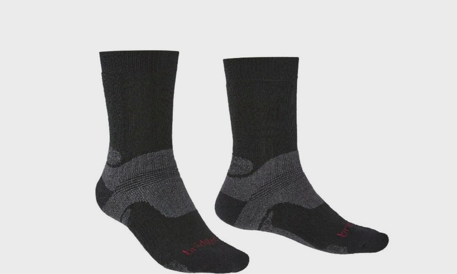 Bridgedale Mens Wool Fusion Trekker Socks 2pk Black XL 12+