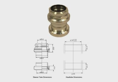 Tange seiki Falcon 1 1/8" Threaded Headset Silver