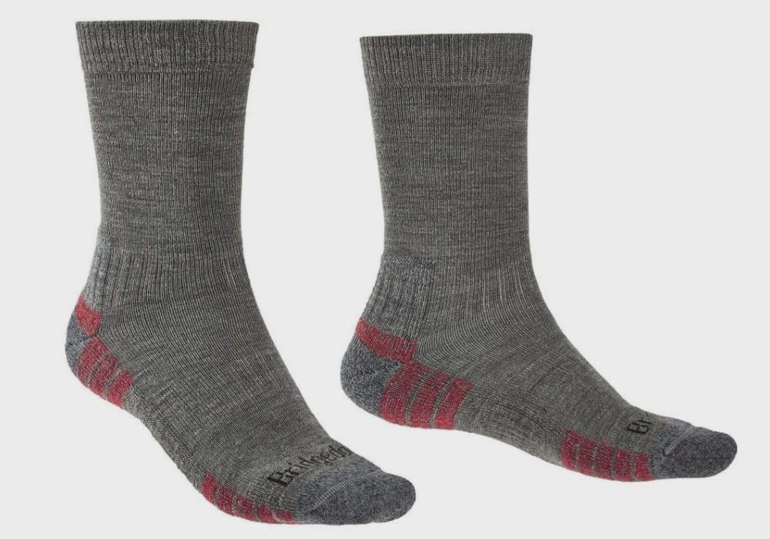 Bridgedale Hike Lightweight Merino Performance Boot Sock, Colour: Grey Heather, Size: M UK 6-8.5