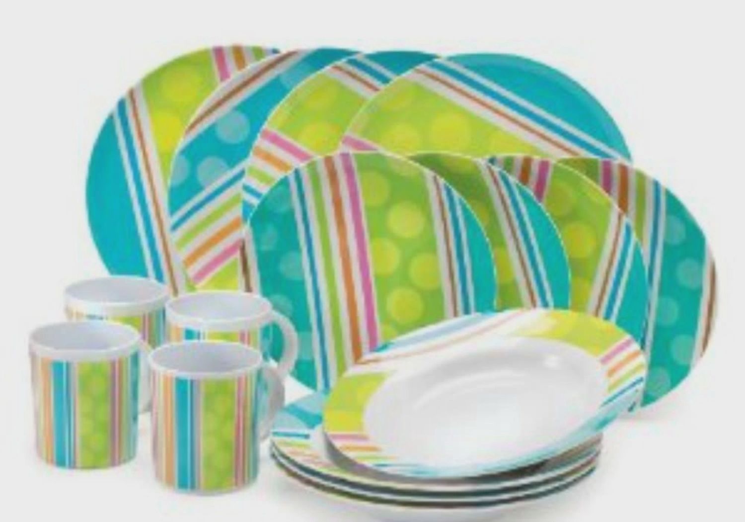 Gelert Melamine Dinner Set 16 Piece