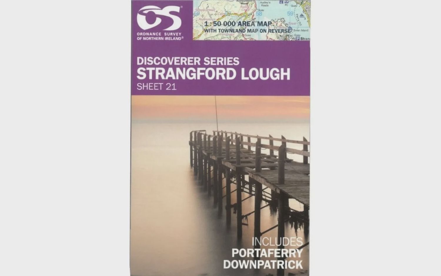 OS Discoverer Series  Map Strangford Lough 1:50 000 Sheet 21