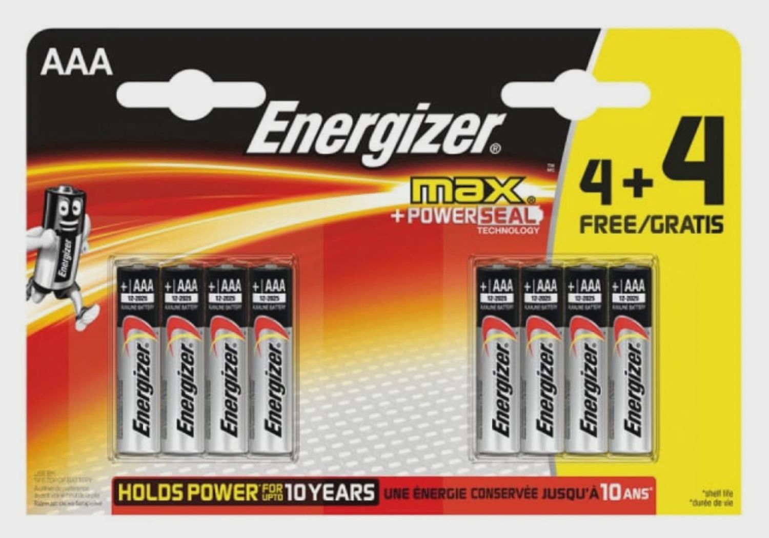 Energizer AAA 4+4 Batteries