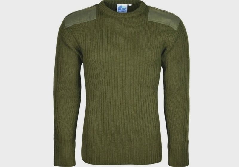 Blue Castle Olive Military Sweater XXL