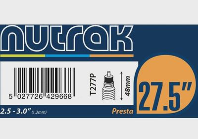 Nutrak Inner Tube 27.5 x 2.50-3.00 Presta