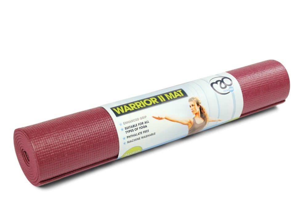 Fitness Mad Warrior II Yoga Mat, Colour: Burgundy