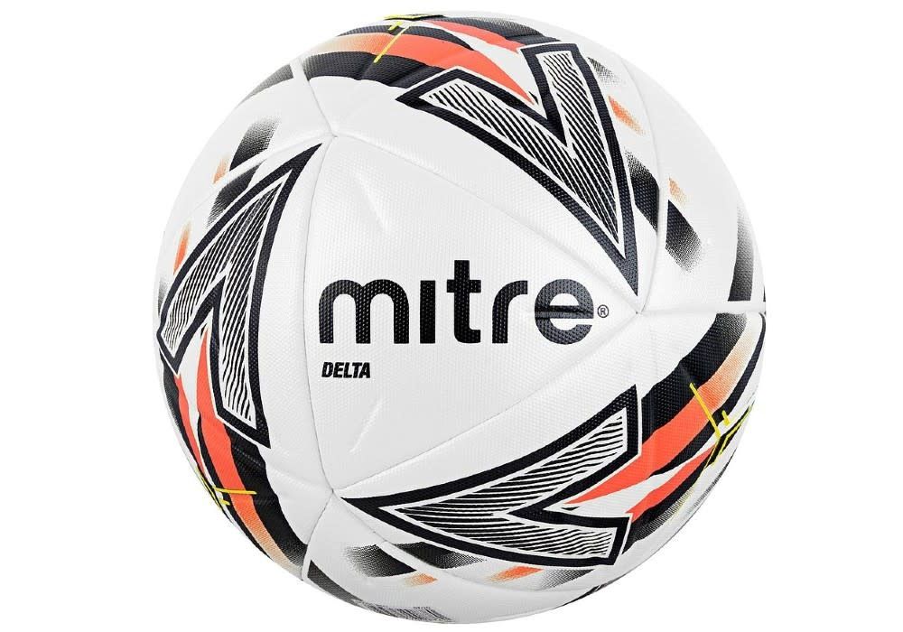 Mitre Delta One Football, Colour: White/Black/Orange