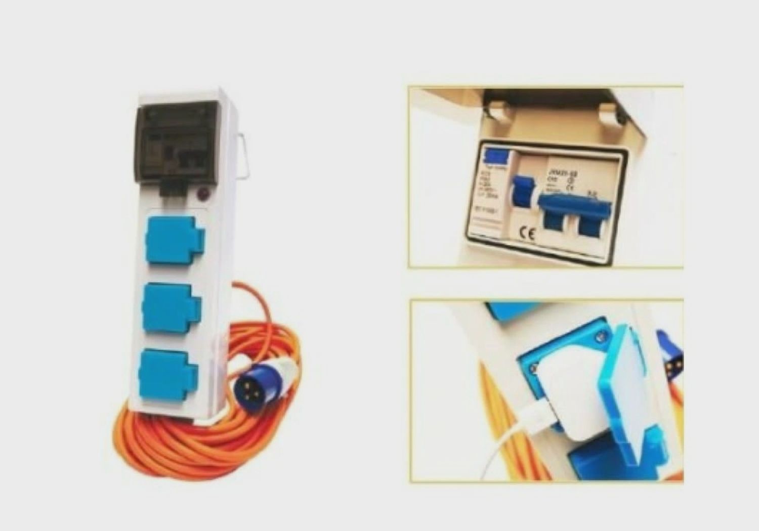 Crusader Site Power 3 Way Mobile Mains Cable