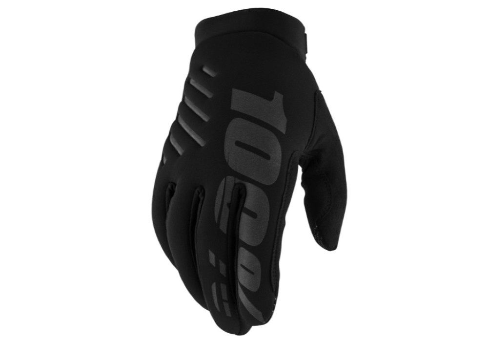 100% Brisker Gloves, Colour: Black, Size: M