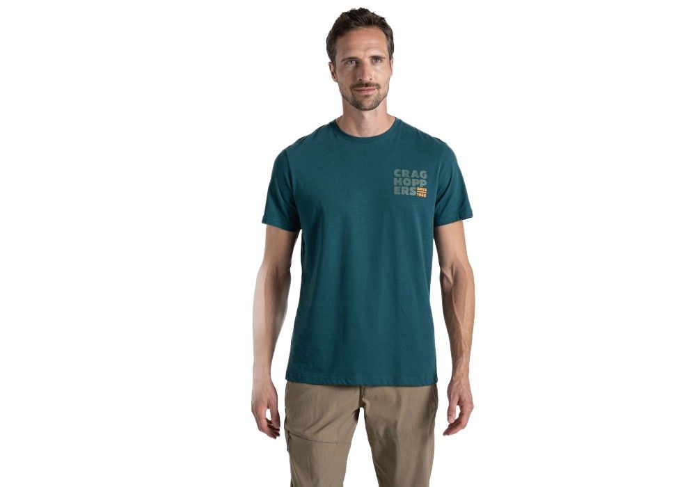 Craghoppers Lucent Short Sleeved T-Shirt, Colour: Deep Ocean Green, Size: M