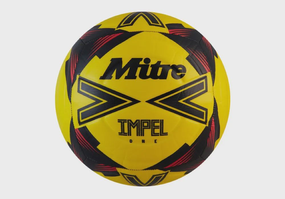 Mitre Impel One Football, Colour: Yellow/Black/Red