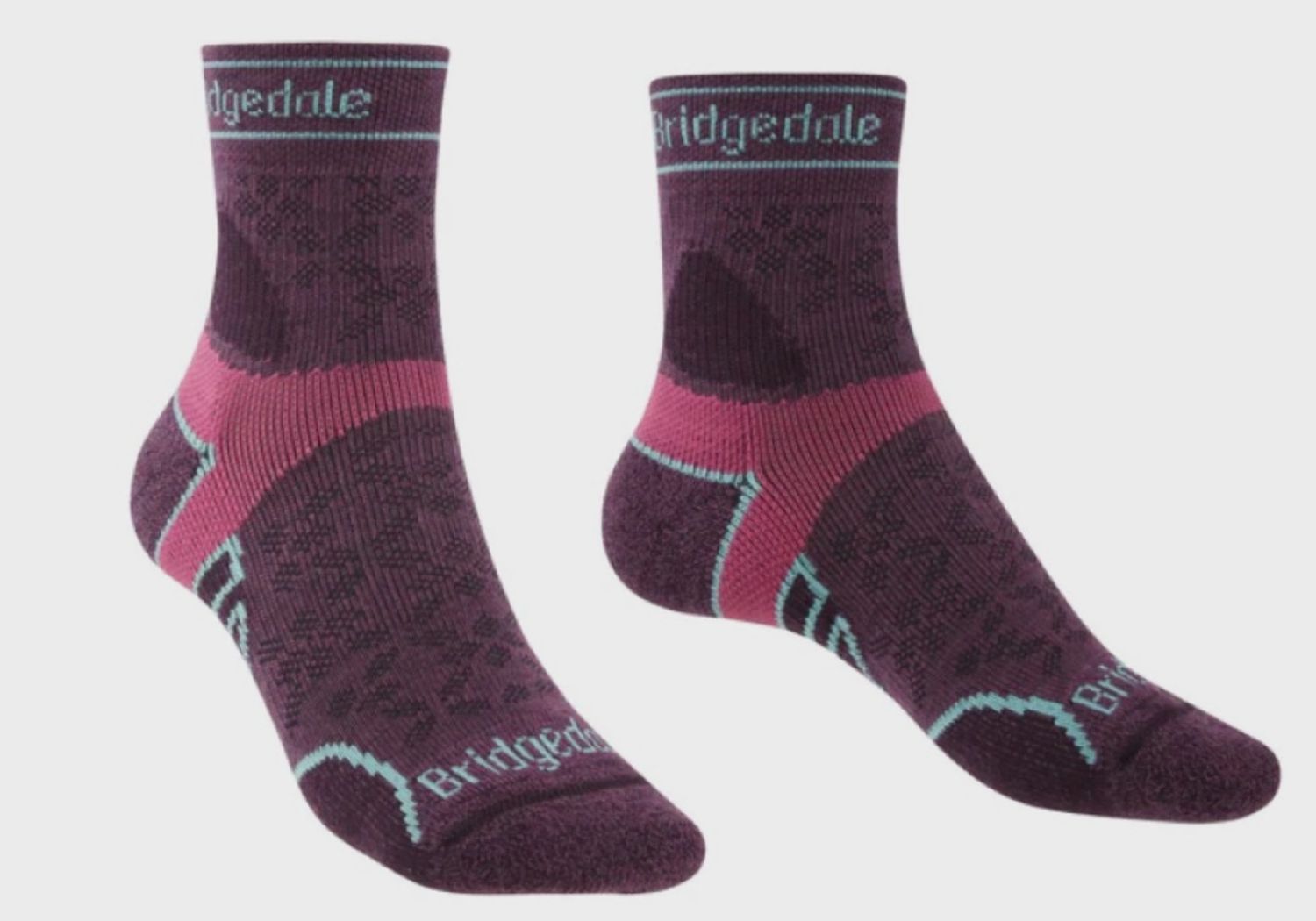 Bridgedale Women's Trail Run Ultra Light T2 Merino Sport 3/4 Crew, Size: L UK 7-8.5