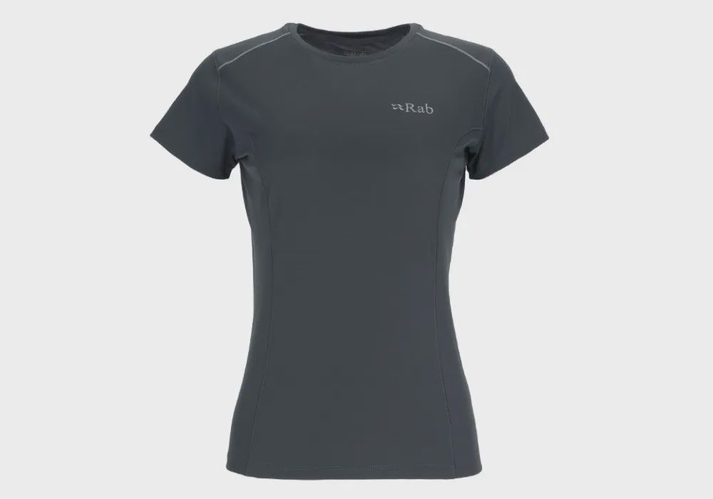 Rab Womens Force Tee, Colour: Beluga, Size: 10