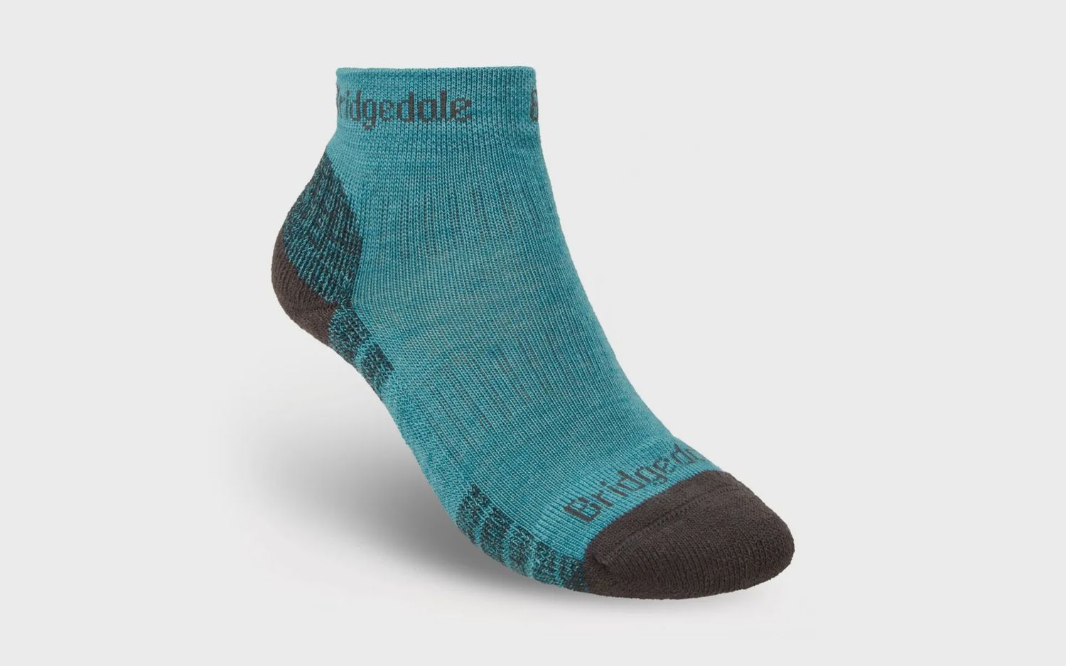 Bridgedale Women's Hike Lightweight Merino Performance Ankle Sock, Colour: Turquoise Grey, Size: S UK 3-4.5
