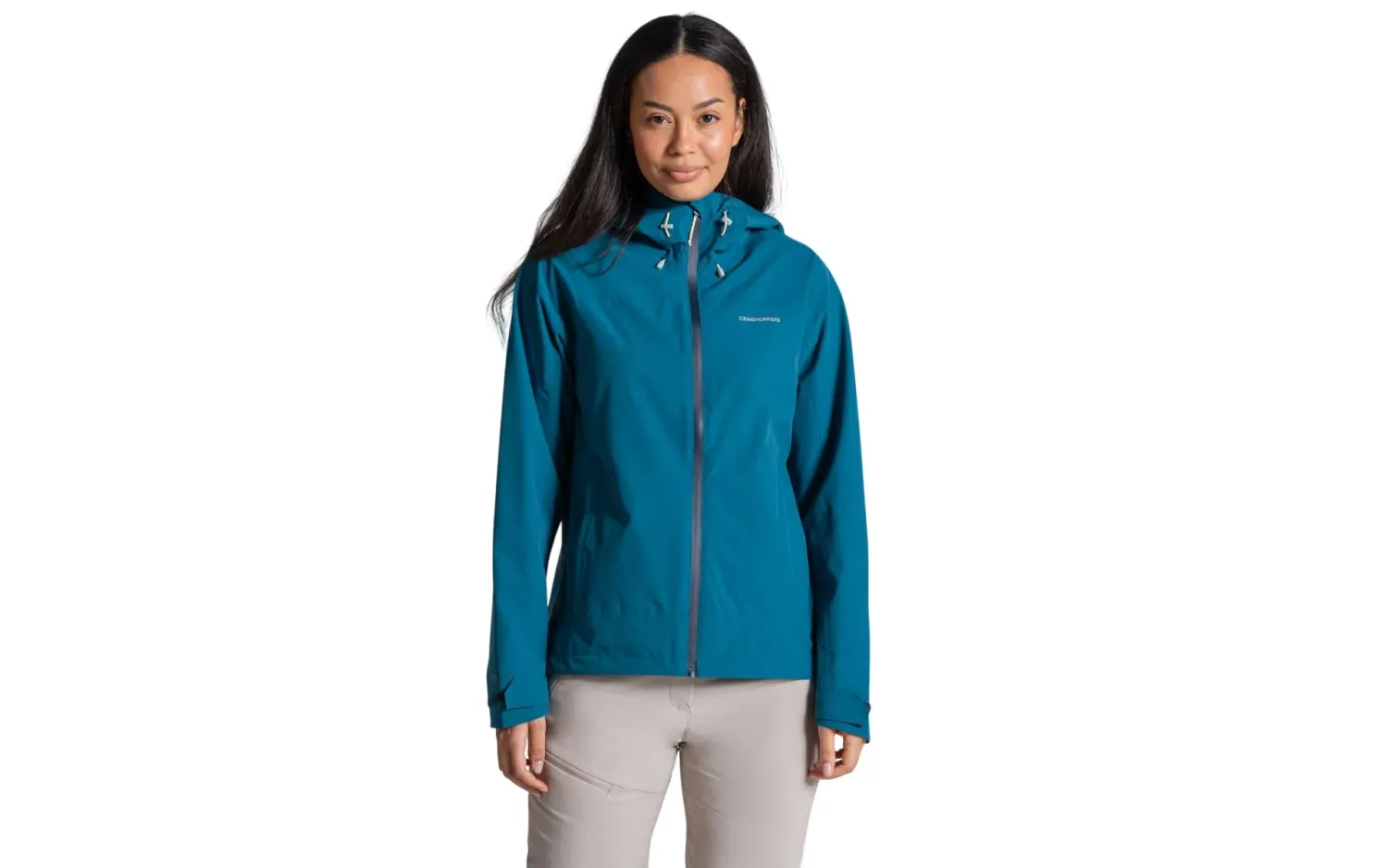 Craghoppers Women's Zohra Waterproof Jacket, Colour: Teal Sapphire, Size: 10