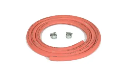 Crusader 2m High Pressure Gas Hose &amp; Moo Clips