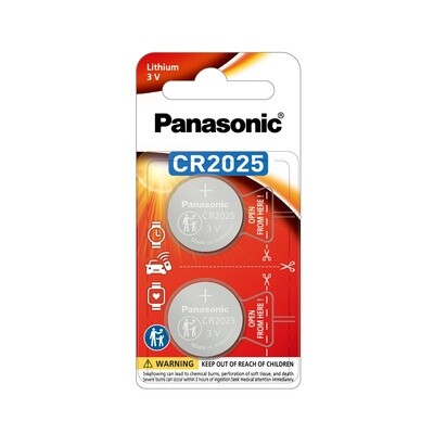 Panasonic Lithium 3V CR2025 - 2 Pack