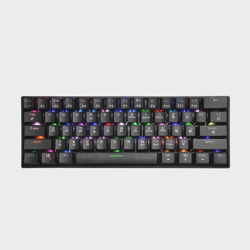 VERTUX Mini Bluetooth Mechanical Gaming Keyboard With RGB LED