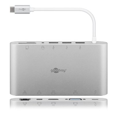 Goobay USB-C All-in-1 Multiport Adapter aluminium silver