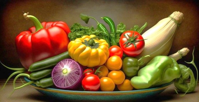 VEGETABLES, FRUITS AND SALADS